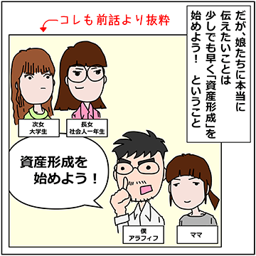 「資産形成を始めよう」の話（２コマ目）